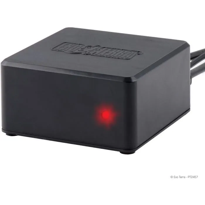 Exo Terra Thermostat Électronique pour Terrarium 300W - Régulateur de Température avec Interrupteur Marche/Arrêt et Capteur Étanche