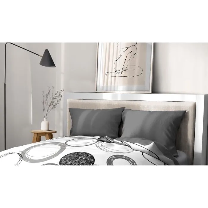 Home Linge Passion Jeu de 2 taies d'oreiller - 50 x 70 cm - Gris anthracite