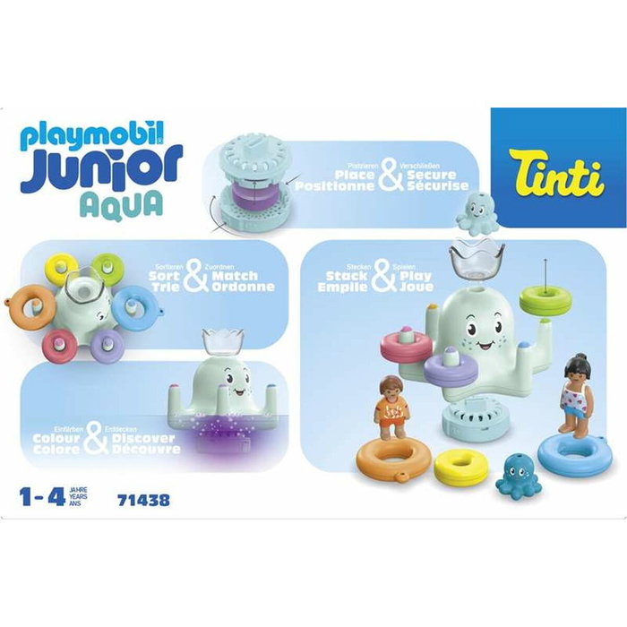 Playmobil Junior AQUA Tinti Manège pieuvre géante, 17 pièces