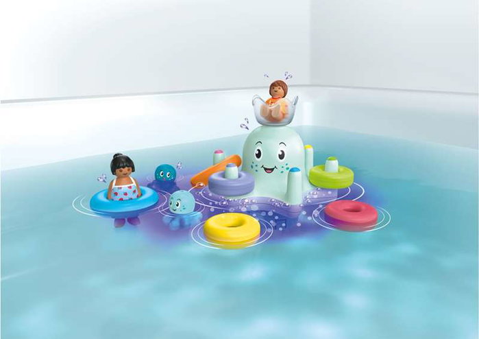 Playmobil Junior AQUA Tinti Manège pieuvre géante, 17 pièces