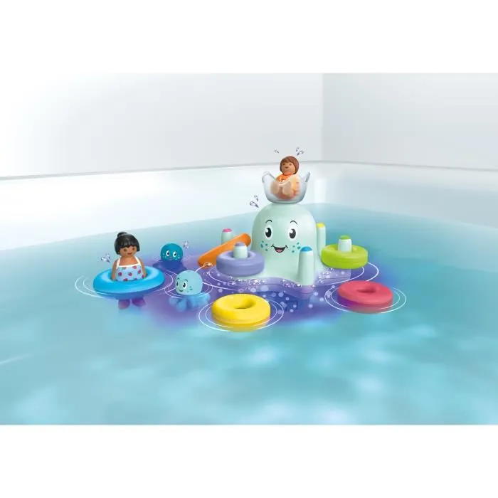 PLAYMOBIL Junior 71438 Manège pieuvre géante, Jouet pour le bain, 17 pièces, À partir de 12 mois, Aqua Tinti