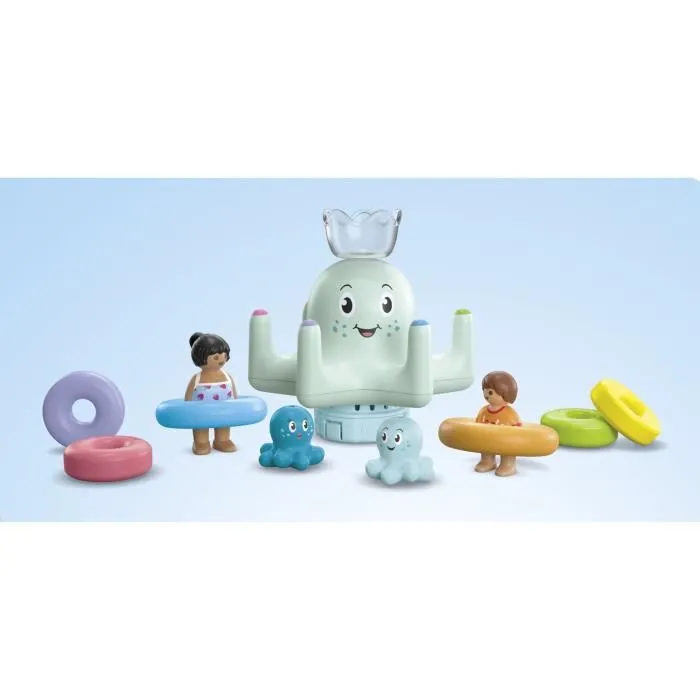 PLAYMOBIL Junior 71438 Manège pieuvre géante, Jouet pour le bain, 17 pièces, À partir de 12 mois, Aqua Tinti
