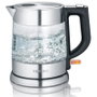Severin WK 3468 Bouilloire électrique 1 litre avec corps en acier inoxydable et carafe en verre