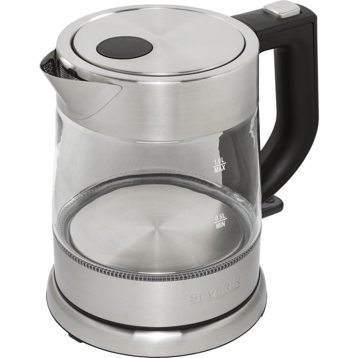 Severin WK 3468 Bouilloire en verre et acier inoxydable 1L