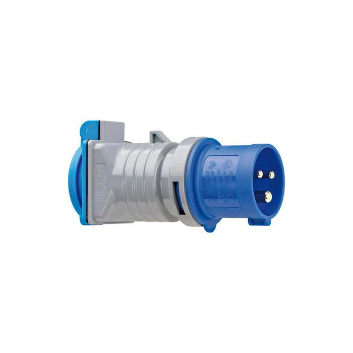 Brennenstuhl Adaptateur CEE prise Schuko 2P+T IP44 16A 230V bleu/gris avec volet Brennenstuhl Adaptateur CEE prise Schuko 2P+T IP44 16A 230V bleu/gris avec volet
