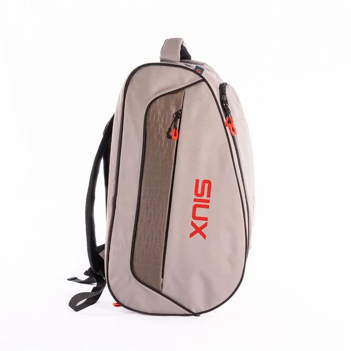Siux Sac de padel Edge 42L blanc gris-beige - 2 raquettes, compartiment chaussures