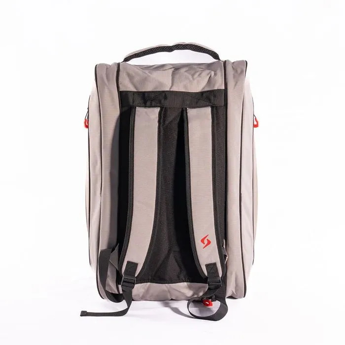 Siux Sac de padel Edge 42L blanc gris-beige - 2 raquettes, compartiment chaussures