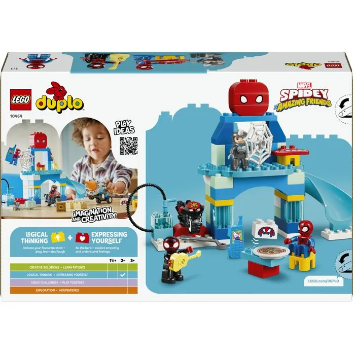 Lego LEGO DUPLO | Marvel 10464 Le Quartier Général de l'Équipe Spidey - Jeu des 2 ans - Moto