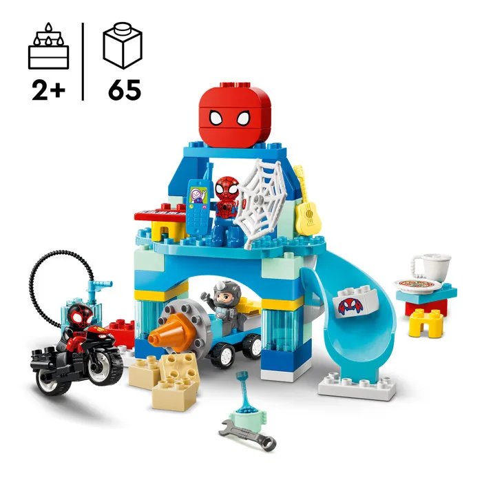 Lego LEGO DUPLO | Marvel 10464 Le Quartier Général de l'Équipe Spidey - Jeu des 2 ans - Moto