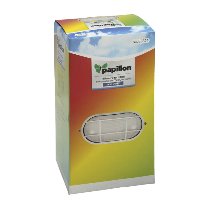 PAPILLON Plafon Industriel Oval Blanc IP44
