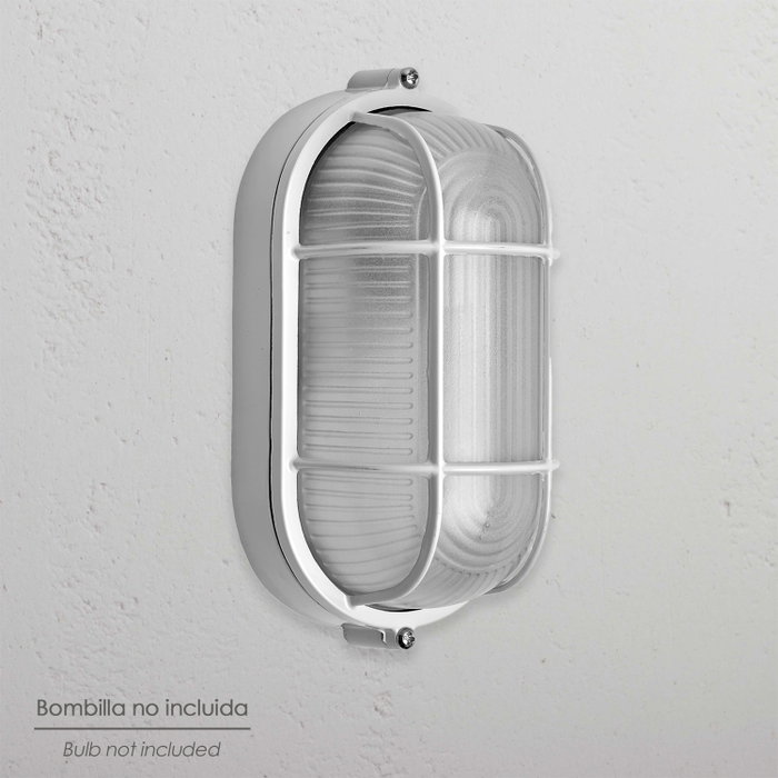 PAPILLON Plafon Industriel Oval Blanc IP44
