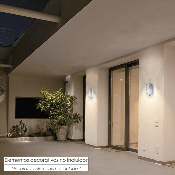 PAPILLON Plafon Industriel Oval Blanc IP44