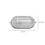 PAPILLON Plafon Industriel Oval Blanc IP44
