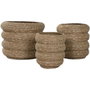 Home ESPRIT Cache-pot Esprit Marron Fibre Urbaine (Lot de 3 pièces)