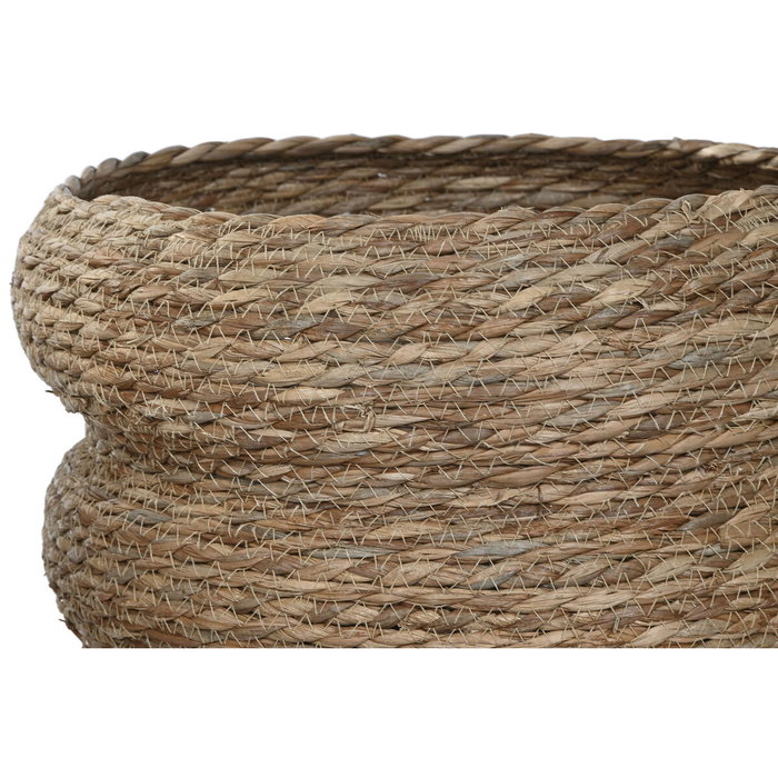 Home ESPRIT Cache-pot Esprit Marron Fibre Urbaine (Lot de 3 pièces)