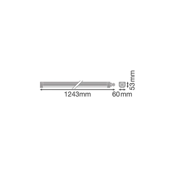 Ledvance Equipe impermeable 33W / 21W 3960 / 2600Lm 4000K 120° IP66 Luminaire LED industriel étanche et réglable