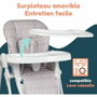 Bambisol Chaise haute multipositions inclinable Beige / Blanc