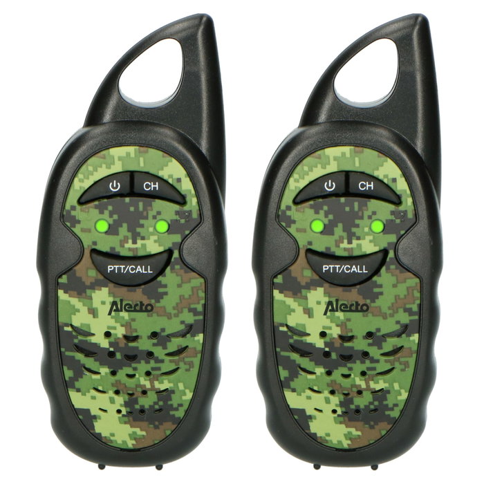 Alecto FR-05CAMO Lot de 2 Talkies-Walkies pour Enfants, Camouflage, Portée 3 km Alecto FR-05CAMO Lot de 2 Talkies-Walkies pour Enfants, Camouflage, Portée 3 km