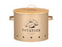 KINVARA Patatière avec couvercle en bambou, Beige, Lot de 4