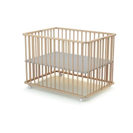Webaby Parc bébé pliant en bois Cali Hetre Brut 70 x 100 cm