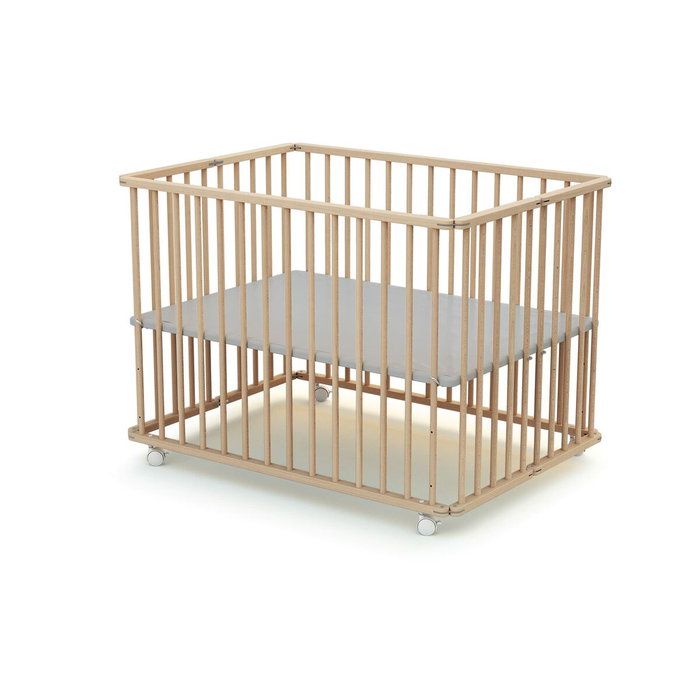 Webaby Parc bébé pliant en bois Cali Hetre Brut 70 x 100 cm Webaby Parc bébé pliant en bois Cali Hetre Brut 70 x 100 cm