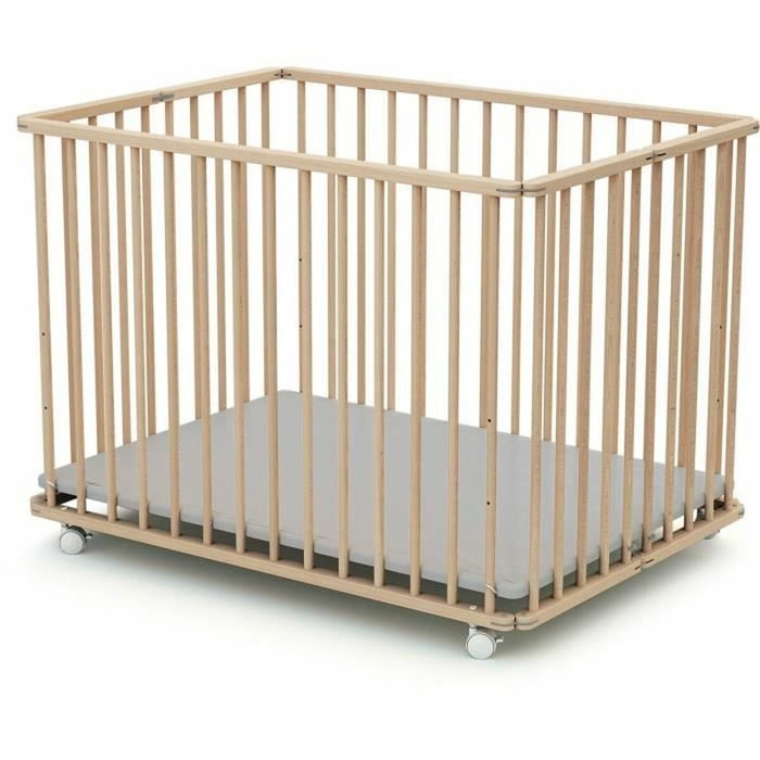 Webaby Parc bébé pliant en bois Cali Hetre Brut 70 x 100 cm Webaby Parc bébé pliant en bois Cali Hetre Brut 70 x 100 cm