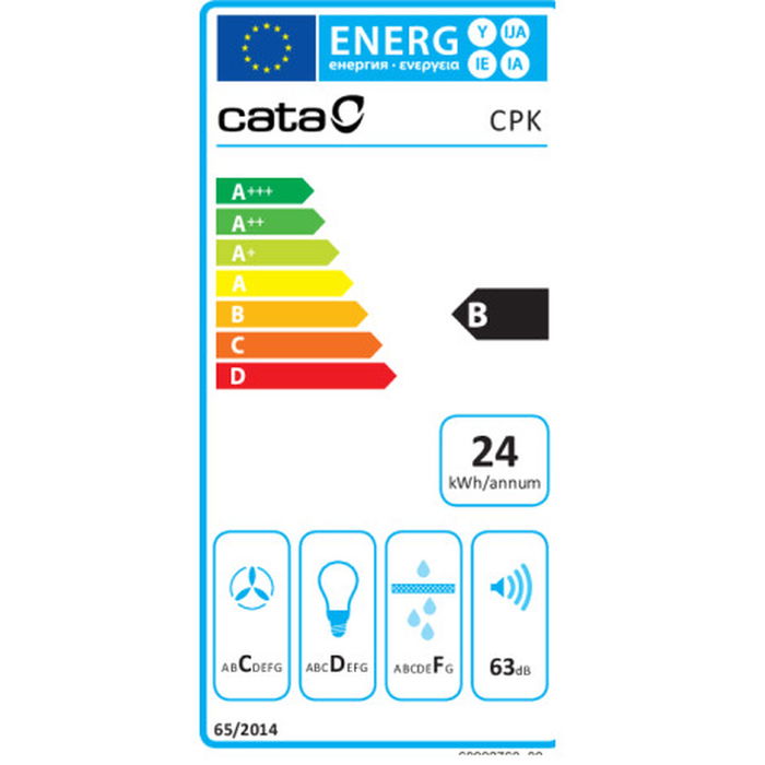 Hotte standard Cata CPK6000GR Gris Hotte standard Cata CPK6000GR Gris