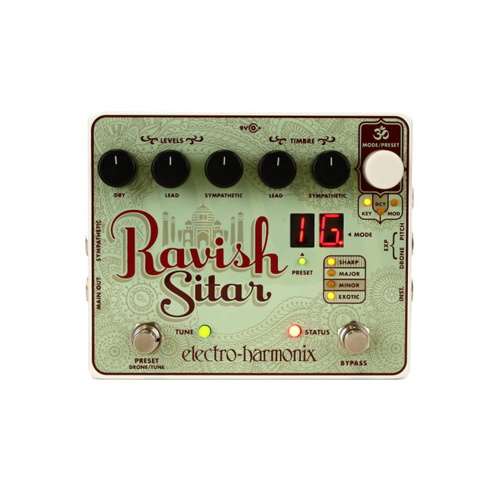 EHX Ravish Sitar - Pédale d'effets Simulateur de Sitar avec Alimentation 9,6V DC 200 mA EHX Ravish Sitar - Pédale d'effets Simulateur de Sitar avec Alimentation 9,6V DC 200 mA