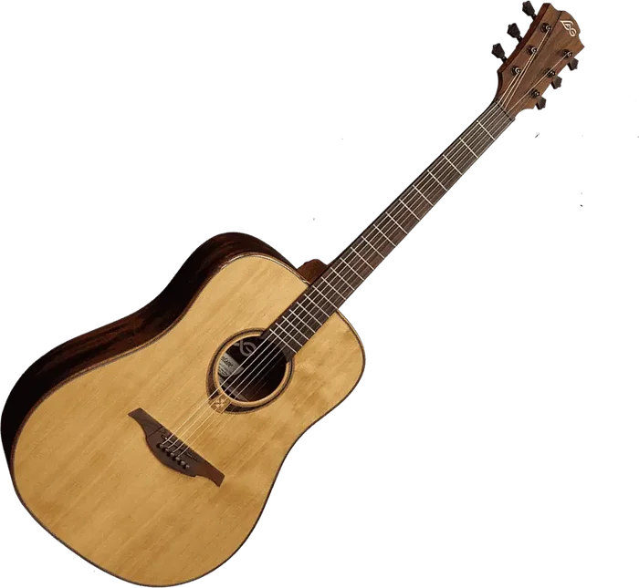 LAG Guitare Acoustique Dreadnought Tramontane 118, Table Cèdre Rouge Massif, Fond Khaya, Naturel, Cordes Métal, Finition Brillante LAG Guitare Acoustique Dreadnought Tramontane 118, Table Cèdre Rouge Massif, Fond Khaya, Naturel, Cordes Métal, Finition Brillante