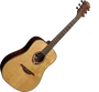 LAG Guitare Acoustique Dreadnought Tramontane 118, Table Cèdre Rouge Massif, Fond Khaya, Naturel, Cordes Métal, Finition Brillante