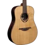 LAG Guitare Acoustique Dreadnought Tramontane 118, Table Cèdre Rouge Massif, Fond Khaya, Naturel, Cordes Métal, Finition Brillante