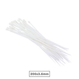 Hantums Sac de 25 colliers de serrage 200x3,6mm en nylon naturel