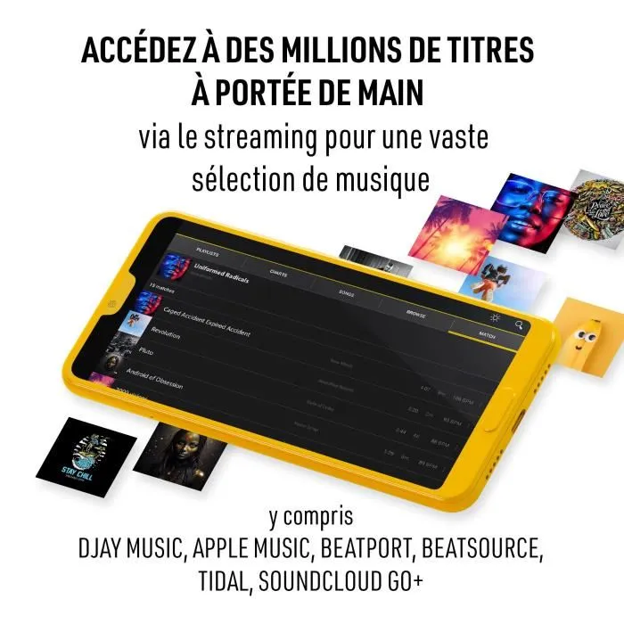 Hercules DJControl Mix Ultra Contrôleur DJ Bluetooth pour Smartphone iOS Android Sans Fil