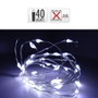 Basics Guirlande lumineuse 40 LED blanc froid sur fil d'argent 195 cm