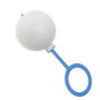 BigBuy Fun Hochet Géant Blanc avec Manche Bleu 40x15 cm