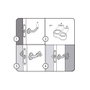 Rei Butoir de porte en plastique flexible transparent modèle Ocho, protection murale, 2 pièces, blister, 13 x 24 x 46 mm