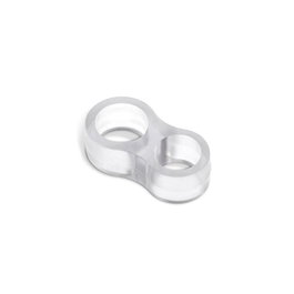 Rei Butoir de porte en plastique flexible transparent modèle Ocho, protection murale, 2 pièces, blister, 13 x 24 x 46 mm