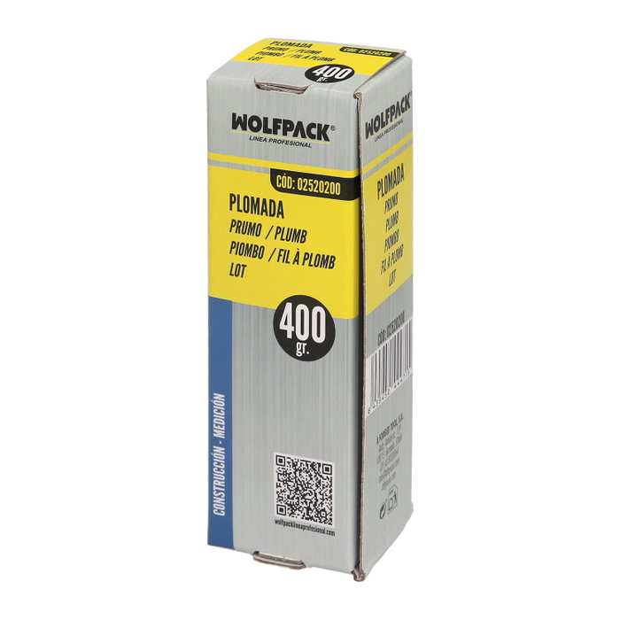 WOLFPACK LINEA PROFESIONAL Fil à plomb Maurer professionnel noix aimant 400g