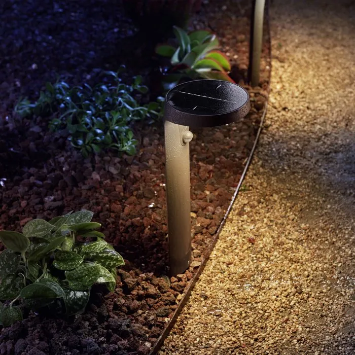 Philips Tyla IR Lampe solaire extérieure avec détecteur de mouvement, anthracite, 1.2W 4000K, pas de câblage, durable 50000h