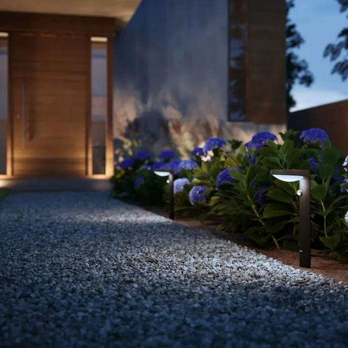 Philips Tyla IR Lampe solaire extérieure avec détecteur de mouvement, anthracite, 1.2W 4000K, pas de câblage, durable 50000h