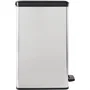 Curver Poubelle SLIM BIN 40L, gain de place, 40 x 25 x 61 cm, gris métallisé - pour la cuisine