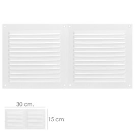 WOLFPACK LINEA PROFESIONAL Rejilla de ventilación doble 30x15 cm blanche