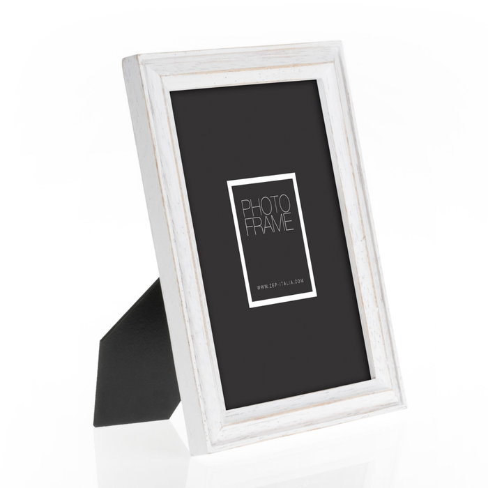 Zep Rosel White Cadre Photo Bois 13x18 cm Blanc Vintage