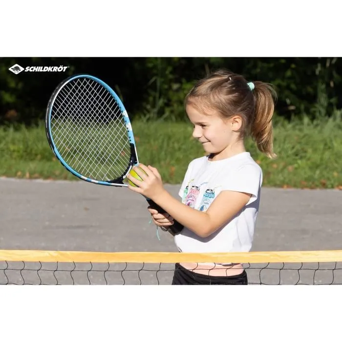 Schildkröt Sac à Dos de Tennis Complet avec 2 Raquettes, 2 Balles Mousse Ø7mm, Filet Autoportant 75x300 cm et 6 Cônes de Marquage Schildkröt Sac à Dos de Tennis Complet avec 2 Raquettes, 2 Balles Mousse Ø7mm, Filet Autoportant 75x300 cm et 6 Cônes de Marquage