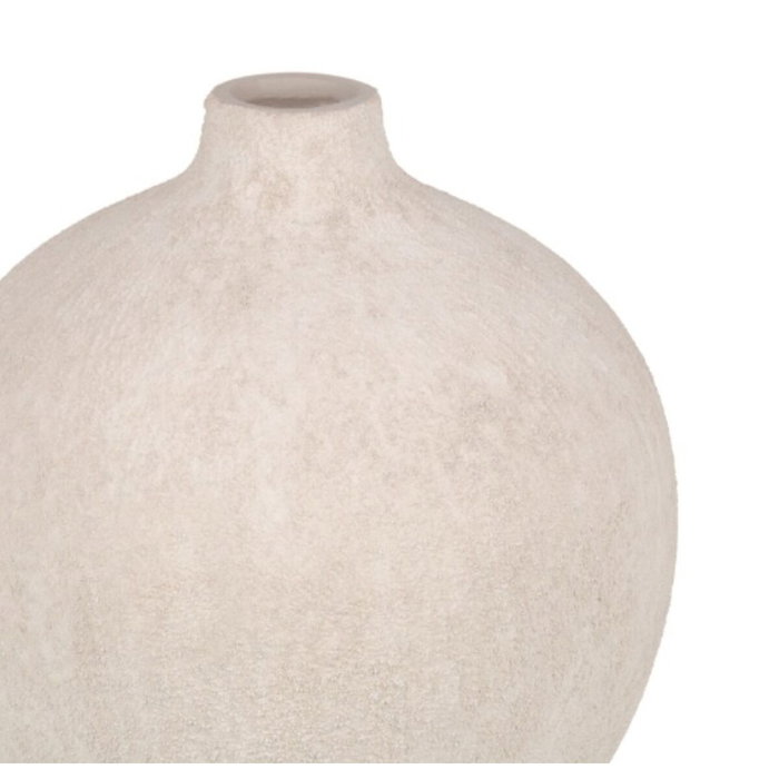 BigBuy Home Vase Crème Céramique Sable 22 x 22 x 25 cm BigBuy Home Vase Crème Céramique Sable 22 x 22 x 25 cm