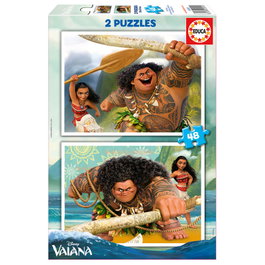 EDUCA BORRAS Puzzle Vaiana Moana Disney 2x48pzs