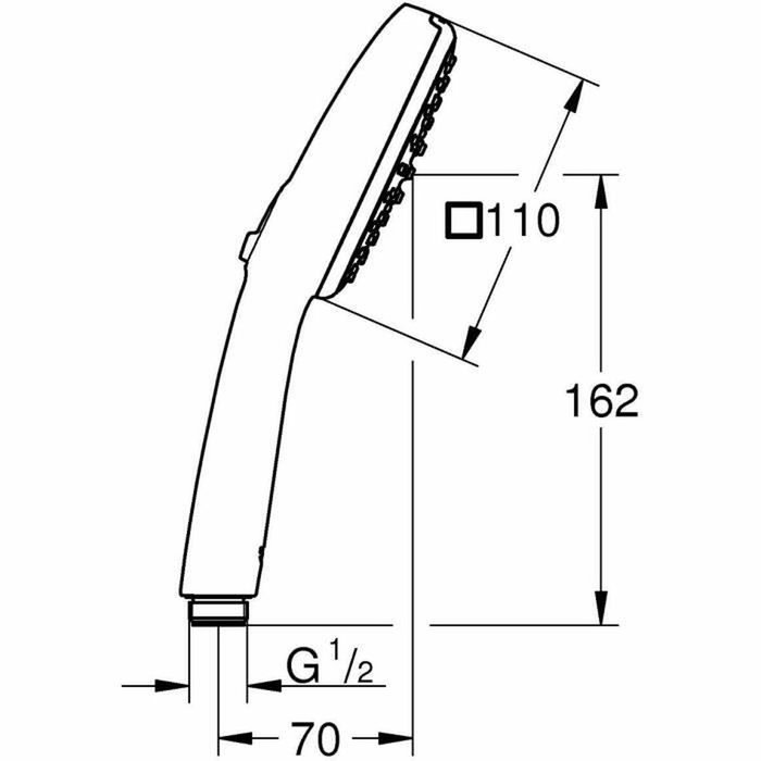 GROHE Vitalio Comfort 110 26925001 Pommeau de douche 2 jets, Chromé