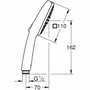 GROHE Vitalio Comfort 110 26925001 Pommeau de douche 2 jets, Chromé