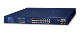 Planet GSW-1820VHP - Commutateur PoE 16 ports Gigabit RJ45 et 2 SFP