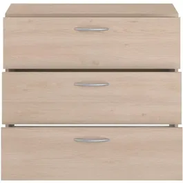 Parisot Commode Easy Life 3 tiroirs chêne 78.2 x 69.3 x 40.8 cm - Meuble de chambre rangement fonctionnel